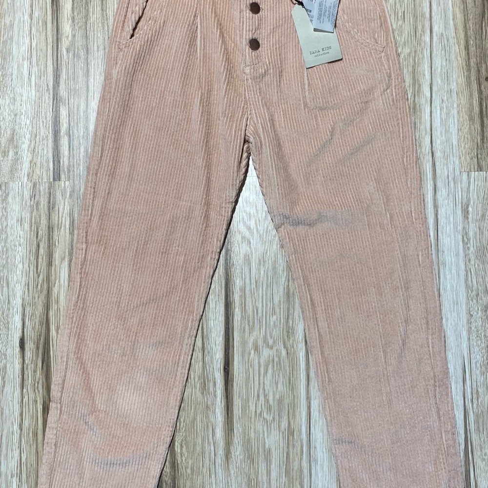 Zara Girl Corduroy High Waisted Pants; NWT